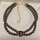 Choker m/Ametyst og perler thumbnail