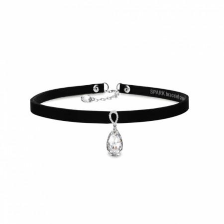 CHOKER ALCANTARA SWAROVSKI KRYSTALL