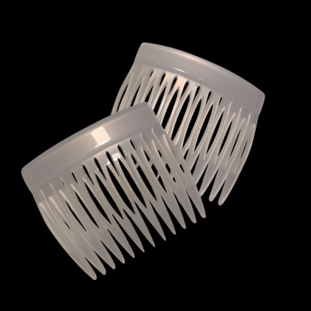 Fransk Side Comb Hvit. Kun 1 par.