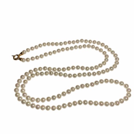 Perlekjede 8x120 hvite perler