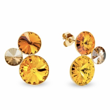 SPARK SWEETI 3 stens gul øredobb