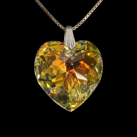 Crystal heart Swarovski 6215 AB